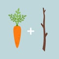 Carrot plus stick motivation concept Royalty Free Stock Photo