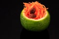Carrot rapee in green yuzu cup Royalty Free Stock Photo