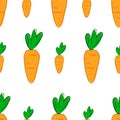 Carrot seamless pattern background vector design. Food background.