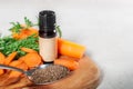 Carrot Seed Oil. Pure, Natural. Aromatherapy, Massage Base Oil, Sunscreen Royalty Free Stock Photo