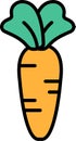 A carrot is shown in a black and white drawing Royalty Free Stock Photo