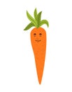 Carrot sleeping emoji. Vegetable asleep isolated. Dormant emotion