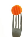 Carrot slice, isolated Royalty Free Stock Photo