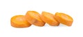 Carrot slice an isolated on white background, clipping path Royalty Free Stock Photo