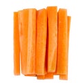 Carrot slice isolated on white background