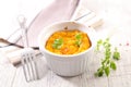 Carrot souffle, french gastronomy Royalty Free Stock Photo