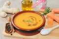 Carrot soup with ginger