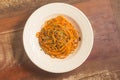 Carrot Spaghetti with pesto