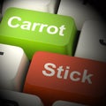 Carrot Or Stick Keys Showing Motivation 3d Rendering Royalty Free Stock Photo