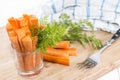 Carrot Sticks in a glass