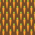 Carrot stock seamless pattern on brown background for wallpaper, pattern, web, blog, surface, textures, graphic & printing