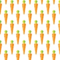 Carrot stock seamless pattern on white background