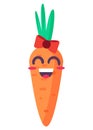 Carrot vegan plant emoji happy emotion vector