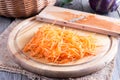 Carrots grated straw for cooking korean carrots