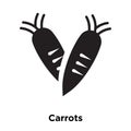 Carrots icon vector isolated on white background, logo concept o