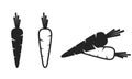 carrots icons. agriculture, harvest and organic vegetable symbols