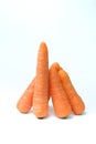 Carrots isolated on white background Royalty Free Stock Photo