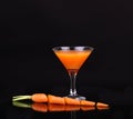 Carrots and juice in a glass Royalty Free Stock Photo