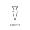 Carrots linear icon. Modern outline Carrots logo concept on whit