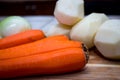 Carrots and potatoes Royalty Free Stock Photo