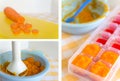Carrots. Preparing baby food, homemade. Healthy food kids concept. Selective focus Royalty Free Stock Photo