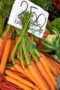 Carrots for sale Royalty Free Stock Photo
