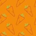 Carrots Seamless Pattern Kid's Style Hand Drawn