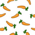 Carrots seamless for textile, surface textures, web page backgrounds