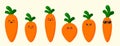Set of Cute Carrots Characters