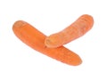 Carrots on white background