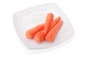 Carrots on white plate