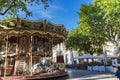 Carrousel Belle Epoque merry-go-round in the historical city centre in Avignon, France