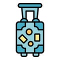 Carry suitcase icon vector flat Royalty Free Stock Photo