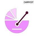 Carrycot editable icon symbol design