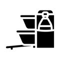 carrying bag lunchbox glyph icon vector illustration Royalty Free Stock Photo