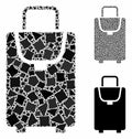 Carryon bag Composition Icon of Inequal Items Royalty Free Stock Photo