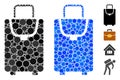 Carryon Bag Mosaic Icon of Round Dots Royalty Free Stock Photo