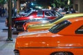 Cars around the plaza in Santa Fe New Mexico leading up to Zozobra