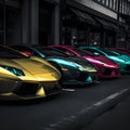 cars automobiles vehicles speed luxury colors created with generative AI