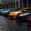 cars automobiles vehicles speed luxury colors one created with generative AI