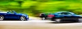 Cars in blurred motion on road. Abstract background. Royalty Free Stock Photo