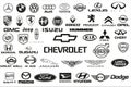 Cars brand black and white - Vector collection