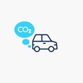 Cars co2 carbon dioxide emission symbol