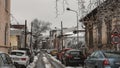 Cars covered in snow, first day of winter