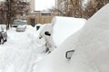 Cars Covered with Snow