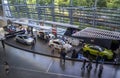 Cars display at exhibition facility BMW Welt located near BMW Headquarters in Munich