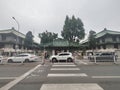 Cars driving in Dongcheng District in Beijing, China Royalty Free Stock Photo