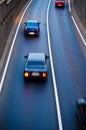 Cars entering passage Royalty Free Stock Photo