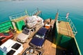 Cars on a ferry near Koh Chang in Thailand