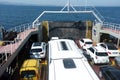 Cars on ferryboat